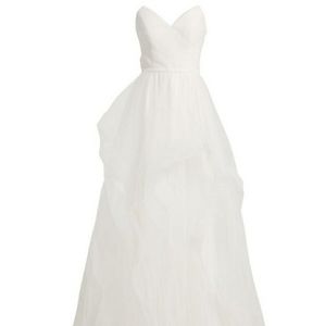 Basix tulle gown with cascading ruffle skirt